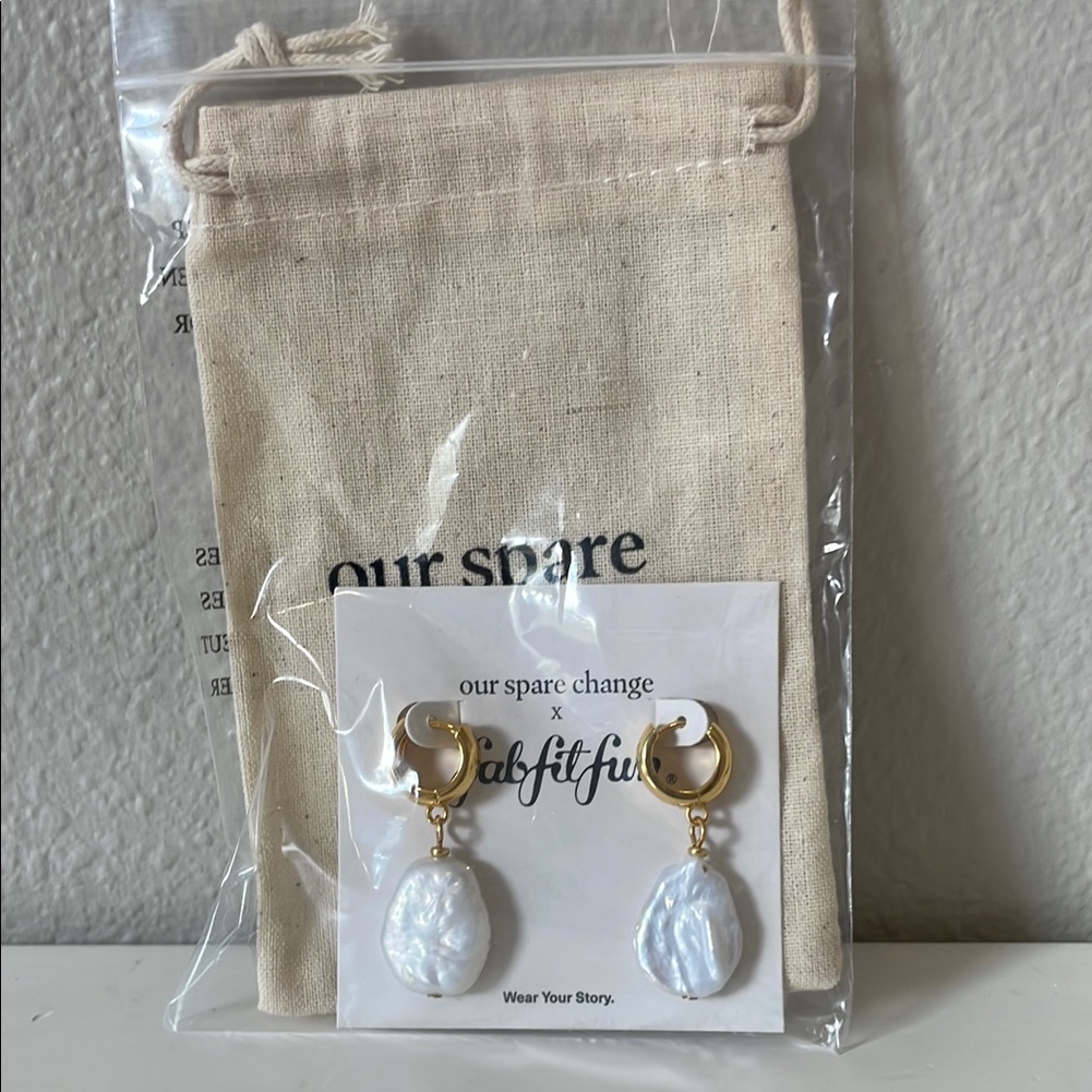 $15 Our Spare Change Isla Pearl Earrings